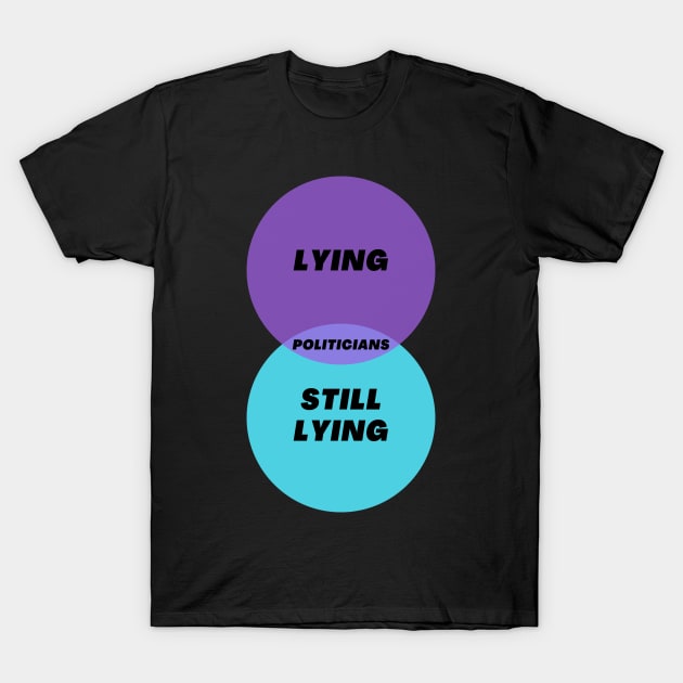 Venn Diagram: Politicians lying and still lying T-Shirt by Jean-Claude Venn-Diagram